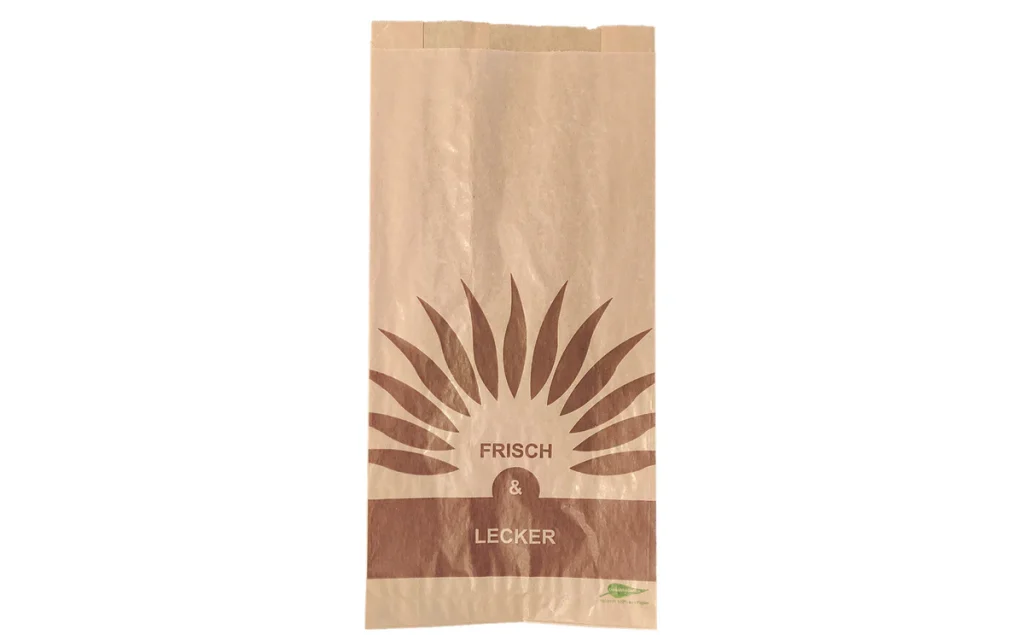Brauner Bäckerfaltenbeutel 635 für Brot und Snacks 20x7,5x37 cm