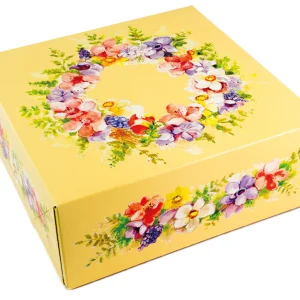 Tortenkarton Flowermagic BIG 34x34x11 cm für Torten und Kuchen - BlackBoss GmbH
